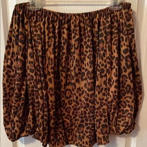 Cheetah Off Shoulder Top